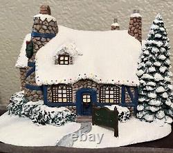 8 Piece Thomas Kinkade Hawthorne Village Christmas with COA no lights/box