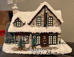 8 Piece Thomas Kinkade Hawthorne Village Christmas with COA no lights/box