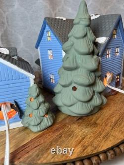 Altered Art Gilmore Girls Lorelei's House & Garage Christmas Village Dept 56