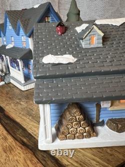 Altered Art Gilmore Girls Lorelei's House & Garage Christmas Village Dept 56