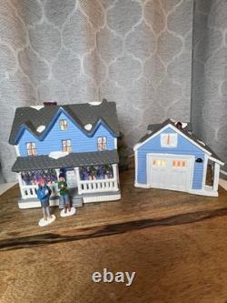 Altered Art Gilmore Girls Lorelei's House & Garage Christmas Village Dept 56