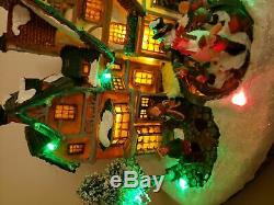 Animated Christmas House Village led lighted musical Scene Holiday Trim a Home