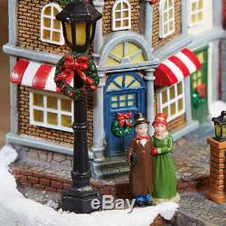 Animated LED Winter 14.5 (37 cm) Village Scene with Rotating Train and Music