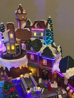 Animated Large Christmas Village w Train NEW Costco