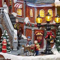 Animated Musical Winter Village Christmas Lights Centerpiece Holiday Songs Train