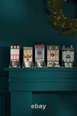 Anthropologie George & Viv Light-Up Holiday Village FULL SET OF 5 NEW