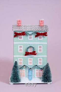 Anthropologie George & Viv Light-Up Holiday Village FULL SET OF 5 NEW