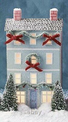 Anthropologie George & Viv Light-Up Holiday Village Townhouse Emily Taylor House