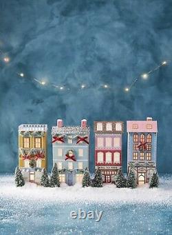 Anthropologie George & Viv Light-Up Holiday Village Townhouse Emily Taylor House