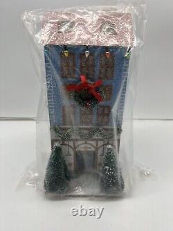 Anthropologie George & Viv Light-Up Village House Store Tea Sugar Plum Set of 4