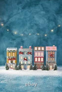 Anthropologie George Viv Light Up Village Townhouse Row House Holiday NWT