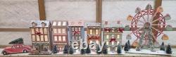 Anthropologie Lighted Christmas Village Set 7pc Buildings Ferris Wheel Car