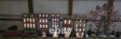 Anthropologie Lighted Christmas Village Set 7pc Buildings Ferris Wheel Car