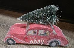 Anthropologie Lighted Christmas Village Set 7pc Buildings Ferris Wheel Car