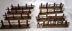 Antique 1920's German Putz Village Twig Fence, Erzgebirge Primitive Miniature