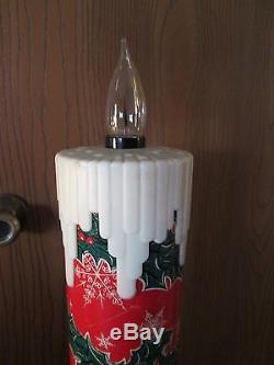 Antique Poloron 42 Tin Litho Candle Sticks Indoor Outdoor Christmas Lights