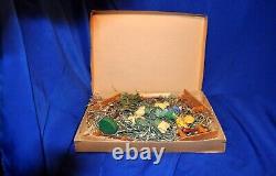 Antique Vtg Erzgebirge Germany 1920 Chicken Farm Scene Set 12 Pcs, Iob Xmas Putz