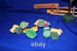 Antique Vtg Erzgebirge Germany 1920 Chicken Farm Scene Set 12 Pcs, Iob Xmas Putz