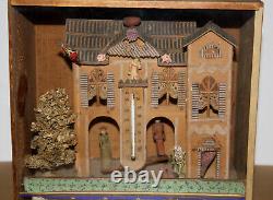 Antique very early Putz Toy Erzgebirge German Weather forecast House Very rare