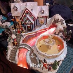 Avon Fiber Optic Christmas Holiday Village Plays Jingle Bells