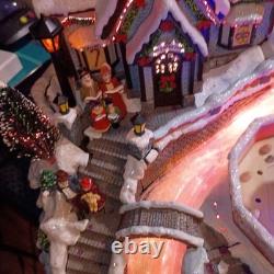 Avon Fiber Optic Christmas Holiday Village Plays Jingle Bells