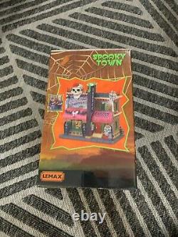 BRAND NEW IN BOX LEMAX Spooky Town The Skull & Rose Tattoo Studio