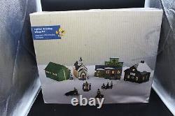 BSA BOY SCOUTS OF AMERICA LIGHTED CHRISTMAS SCOUTING VILLAGE KIT 619637 with Box