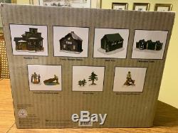 BSA Boy Scout Lighted Village 8-Pc Boxed Set New