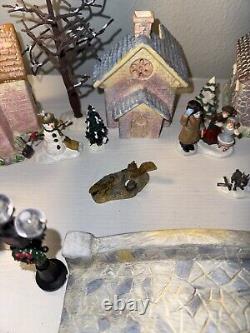 Beautiful Miniature Winter Village Set Up Christmas Village / Winter Wonderland