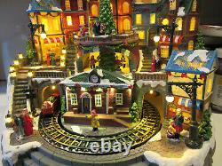 Berkley Jensen Holiday Christmas Village Light Up Animated Music Train Tree