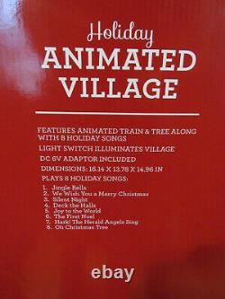 Berkley Jensen Holiday Christmas Village Light Up Animated Music Train Tree
