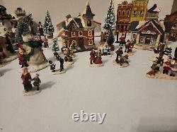 Big Lot Of Christmas Village Ceramic Pieces and Tiny Ceramic Figurines