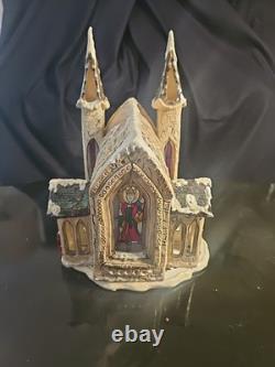 Blue Sky Clayworks Christmas Stained Glass Cathedral By Heather Goldmic