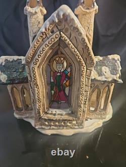 Blue Sky Clayworks Christmas Stained Glass Cathedral By Heather Goldmic