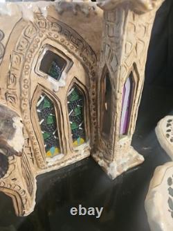 Blue Sky Clayworks Christmas Stained Glass Cathedral By Heather Goldmic