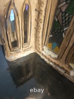 Blue Sky Clayworks Christmas Stained Glass Cathedral By Heather Goldmic