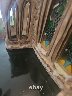 Blue Sky Clayworks Christmas Stained Glass Cathedral By Heather Goldmic