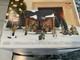 Boy Scouts of America Christmas Village Log Cabin Set Lights Up Complete RARE