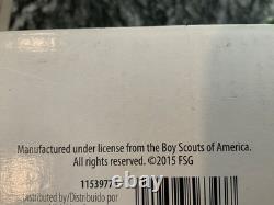 Boy Scouts of America Christmas Village Log Cabin Set Lights Up Complete RARE