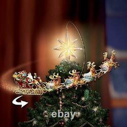 Bradford Exchange Christmas Thomas Kinkade Tree Topper Motion Illuminate Holiday