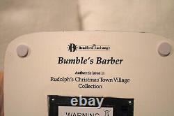 Bradford Exchange Hawthorne Village Rudolph's Christmas Town Bumble's Barber NIB