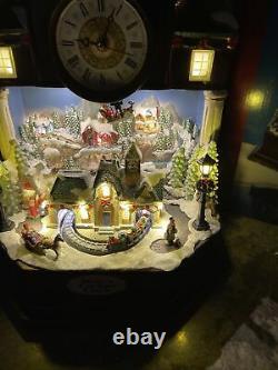 Bree Cuckoo Clock Christmas Animated Lighted Train Santa Sleigh Mountain Village