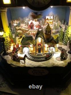 Bree Cuckoo Clock Christmas Coo-Coo Animated Lighted Santa Train Sleigh Village