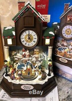 Bree Cuckoo Clock Christmas Coo-Coo Animated Santa Train Sleigh Village See