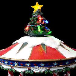 CHRISTMAS CAROUSEL with LED LIGHTS MUSIC & MOTION / WATCH LIVE-ACTION VIDEO