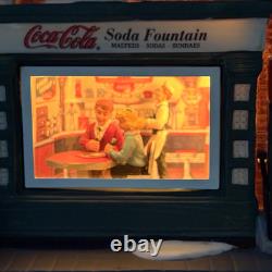 COMPLETE! Dept 56 Coca-Cola Soda Fountain Christmas in the City Village 59221