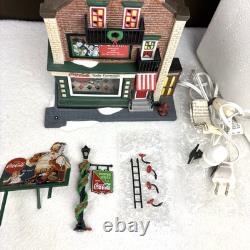 COMPLETE! Dept 56 Coca-Cola Soda Fountain Christmas in the City Village 59221