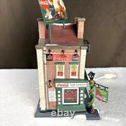 COMPLETE! Dept 56 Coca-Cola Soda Fountain Christmas in the City Village 59221