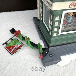 COMPLETE! Dept 56 Coca-Cola Soda Fountain Christmas in the City Village 59221