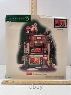 COMPLETE! Dept 56 Coca-Cola Soda Fountain Christmas in the City Village 59221